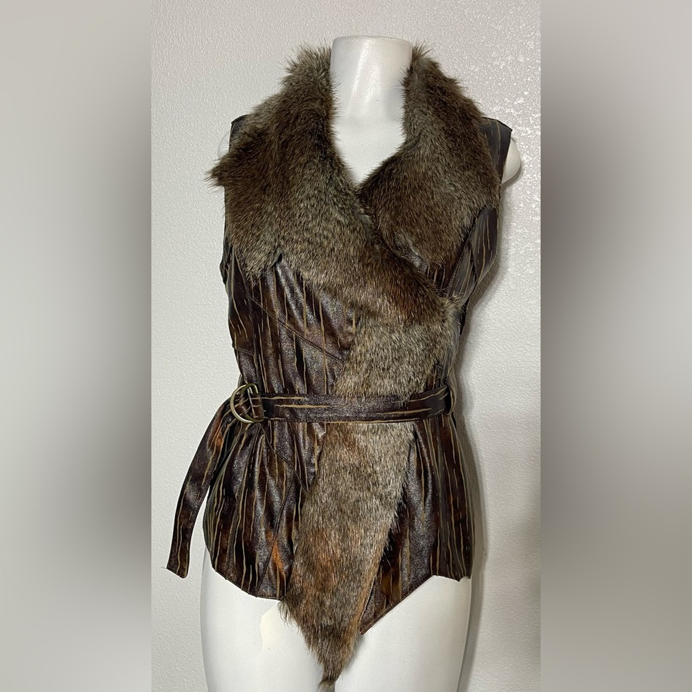 Luxurious Faux Fur Trimmed Vest